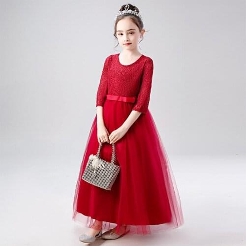 Summer Flower Girl 7 Years Old Teenage Girls Kids Fluffy Princess Childrens Performance Girls Dress For Children Dresses