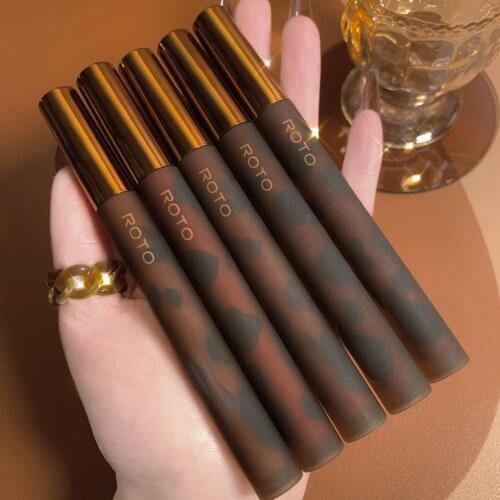 Matte Lip Glaze Chocolates Velvety Smoothed Lipstick Girl Student Lip Enamel Lipstick Set Matte Lip Glaze