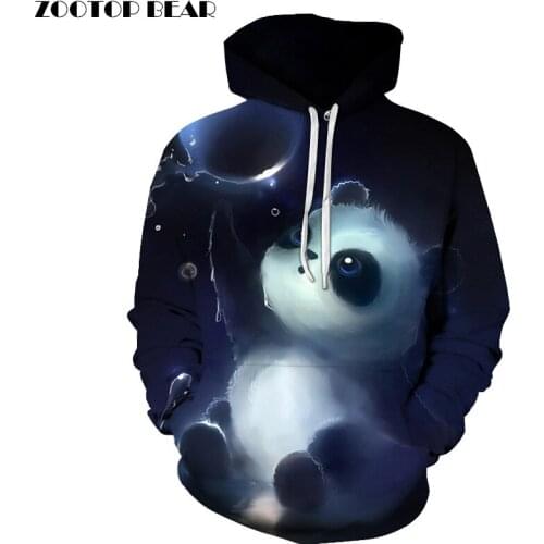 Cute Panda Printed 3D Hoodies Unisex Sweatshirts Men Women Coats Hooded Hoodie Autumn Winter Animal Tracksuits Fashion Pullover