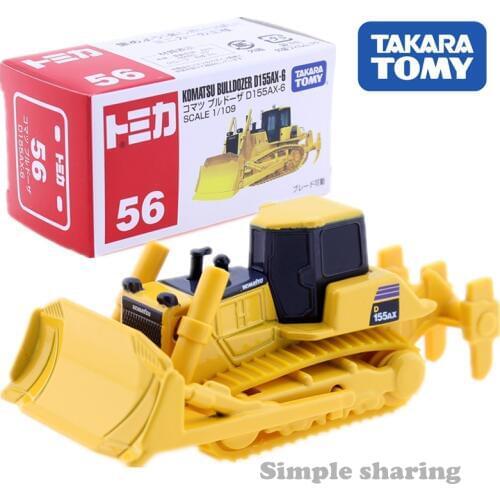 Takara Tomy Tomica No. 56 Komatsu Bulldozer D155AX-6 Scale 1/109 Construction Vehicle Diecast Metal Model Kit Toys For Children