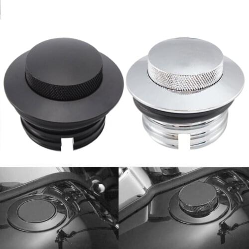 Moto Black Chrome Aluminum Fuel Gas Tank Cover Cap For Harley Dyna Softail XL 1200 833 Road King Glides Motorcycles
