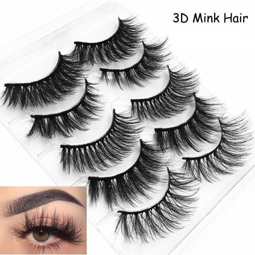 5 Pairs Mixed/Single Styles False Eyelashes Wispy Fluffy Natural Thick Long Lashes Extension Handmade Fake Lash Eye Makeup Tools