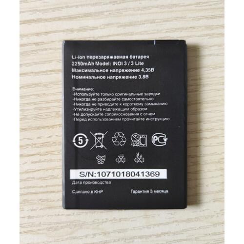 New Polymer Smart Battery For INOI 3 Lite INOI3 Lite Mobile Phone battery 3.8V 2500mAh High quality