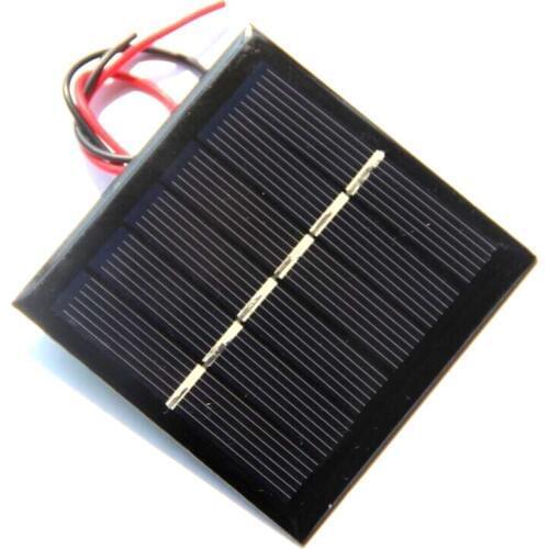 Wholesale 0.6W 3V Polycrystalline Solar Cell Module+Wire DIY Solar Panel Charger System For 2.4V Battery Study 65*65MM 500pcs