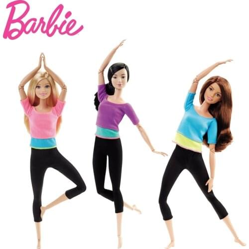 Original Barbie Doll 6 Style Gymnastics Yoga Endless Movement Assortment Barbie Doll Girl Christmas Birthday Toys Gift DHL81