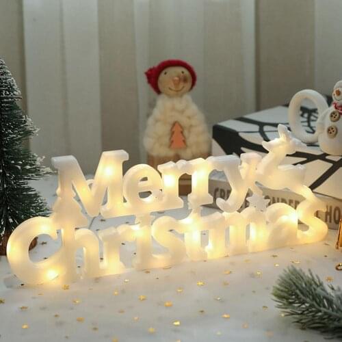 Merry Christmas Letter Hanging Lights LED Lights Lights For Room Festival Bar Home Party Electronic Candle Decoration Lights