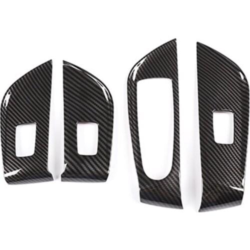 Car Window Lift Button Frame Trim Carbon Fiber for Mercedes Benz E Class W213 -2019 Left Hand Drive