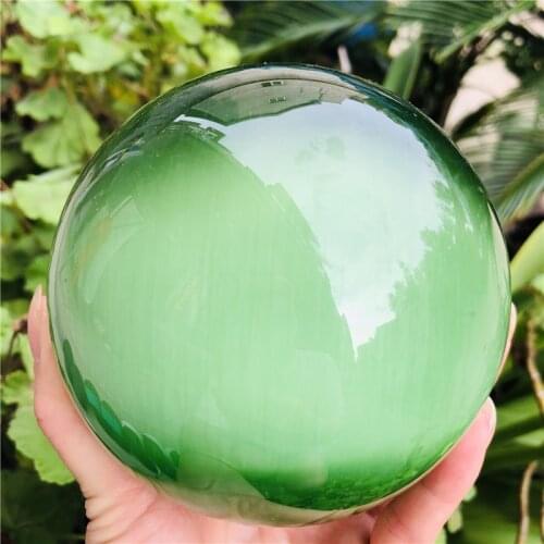 Rare natural crystal green cat eye crystal ball 80-100mm + stand 5AAA