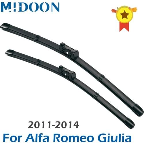 MIDOON Wiper Blades for Alfa Romeo Giulia 952 Fit Push Button Arms 2016 2017