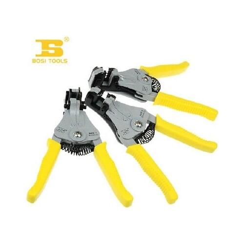 Yellow Plastic Handle Heavy Duty Automatic Wire Stripper 1.0-3.2mm