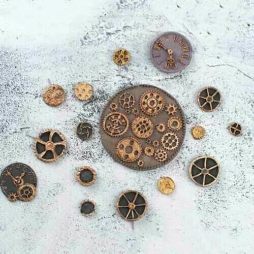 Steampunk Gear Silicone Mold Cog Wheel Clock Fondant Resin Epoxy Mould DIY Baking Clay Chocolate Cake Decor Kitchen Pastry Tools