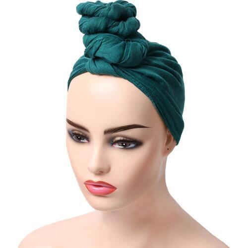 Solid Color Long Turban for Women 1.8m*0.6m Africa Style Bandanas