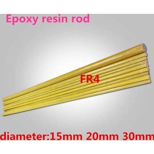 15mm 20mm 30mm diameter FR4 stick 1 meter length 3240 Epoxy resin rod Glass fiber rod yellow colour Insulation round bar