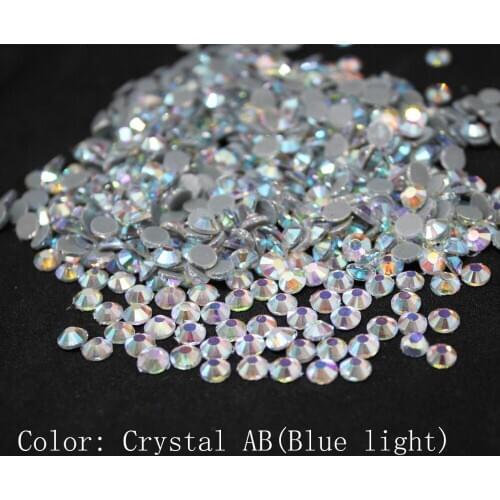Crystal AB(blue) SS20-SS50 Machine Glass Material DMC Hotfix Rhinestones Flatback Glass For Clothing Decoration