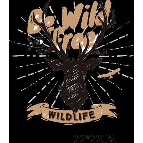 Letter Silhouette Christmas Deer Wildlife thermo sticker on clothes application of heat-transfer patches iron on Patch