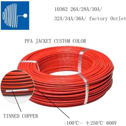 Triumph factory high temperature wire FEP cable 10362 14AWG 16AWG 18AWG 20 AWG 300V wire PFA wire DIY electric wire and cables