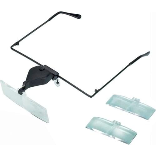 Eyelash Extension LED Light Magnifier Switchable Spec Glasses Hands Free Portable Tools For Reading Book Newspaper Drawing