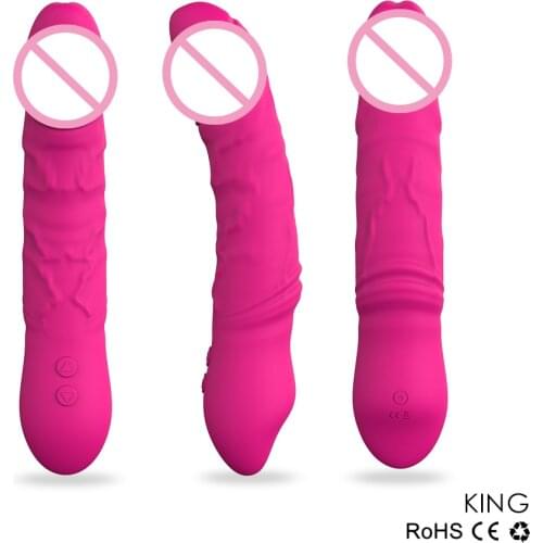 360 Degree Electric Vibrating Sex Toys Realistic Rotating Head Huge Penis Dildo Vibrator For Women