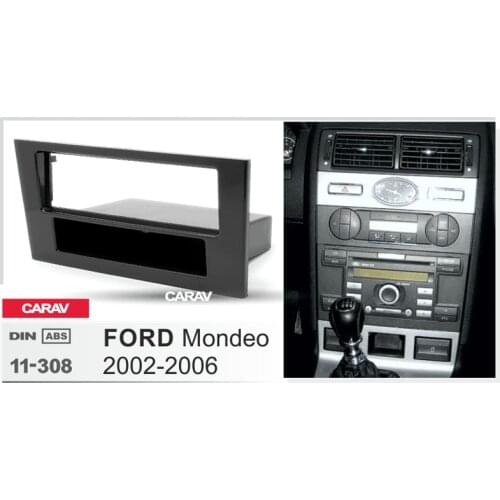 1 Din Fascia For FORD Mondeo 2002-2006 w/pocket Radio DVD Stereo Panel Dash Mounting Installation Trim CARAV 11-308