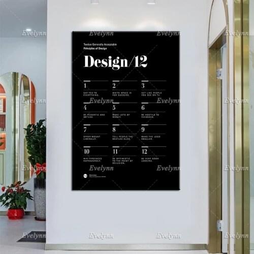 12 Principles Of Design UX/UI Graphic Illustration Helvetica Typography Funny Art Print ,Data Visualization,Home Decor Poster