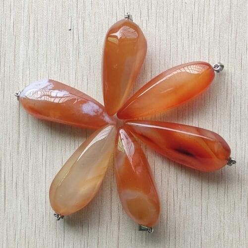 2020 New fashion good quality natural red onyx hexagon cone shape pendants for jewelry making Wholesale 6pcs/lots free shipping