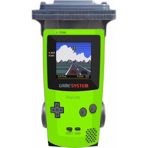 3D Creative Game Machine Rubbish Bin Sticker Wallpaper mural Wall Print Decal Removable Wall Mural Photo self adhesive Gift