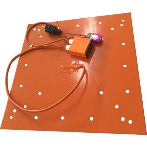 508x508MM 110V 220V 230V 1500W with Digital Temperature Controller 3M adhesive back Silicone Heat Blanket For CR-10 S5 Printer