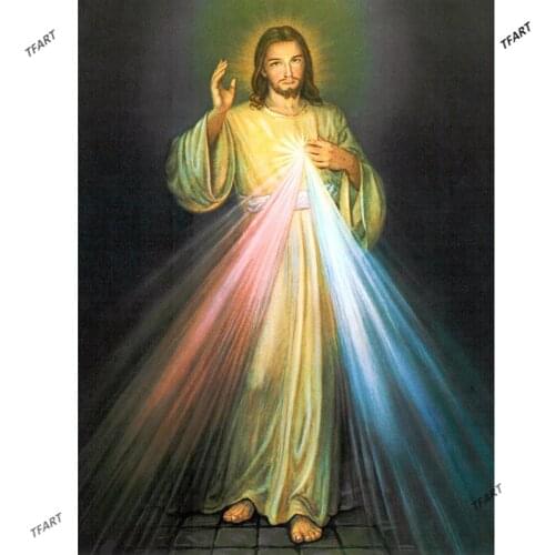 5D Diamond Painting Full Drill Jesus Holy Light Diamond Mosaic Sale Rhinestones Pictures Diamond Embroidery Religious Icon