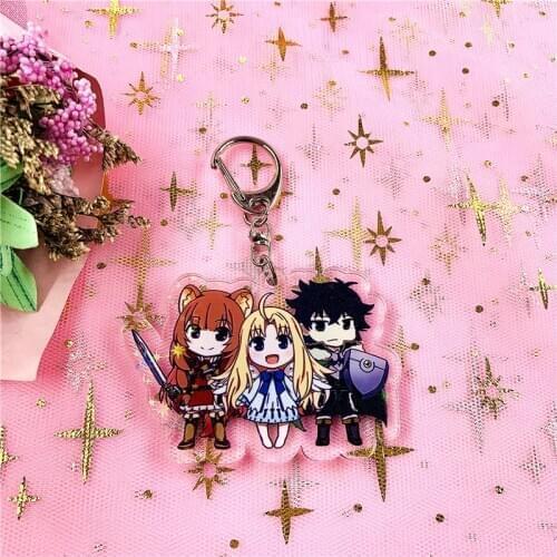 Anime Tate no Yuusha no Nariagari Raphtalia Fillo Acrylic Figure Keychain Japanese Anime Pendants Collection Cute Key rings