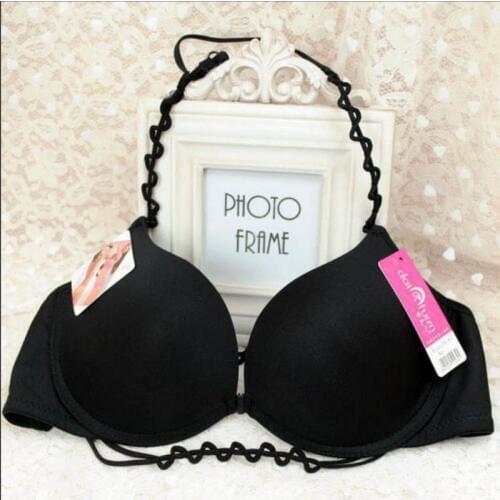 Convertible Halter Straps Padded Bra Brassieres Sexy Women Front Closure Push Up Bras