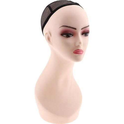 1 Piece Female Mannequin Head Model Stand With Mount Hole, Manikin Wig Glasses Hat Displaying Tool