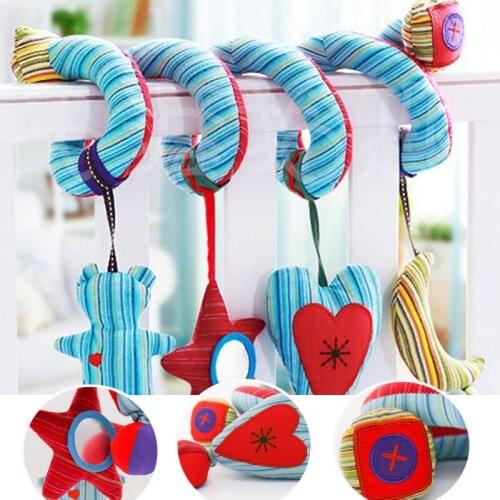 Kids Toys Hanging Spiral Rattle Stroller Cute Animals Crib Mobile Bed Baby Toys 0-12 Months Newborn Educational Toy For Children