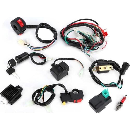 Wiring Harness Solenoid Coil Rectifier CDI Kit Fits for 50cc 70cc 110cc 125cc ATV Quad Bike