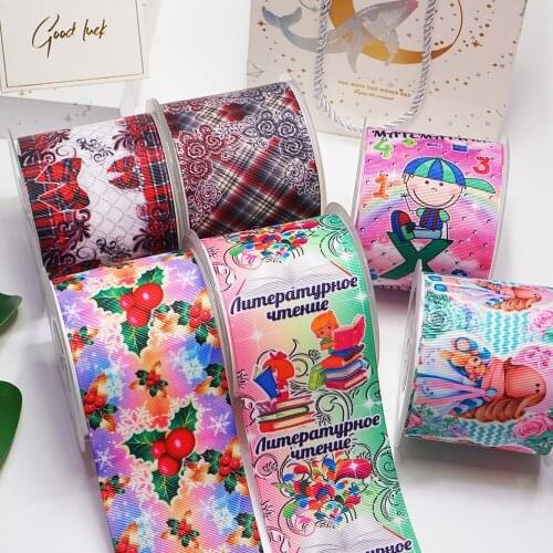 DIY Cartoon Baby And Flower Printed Grosgrain Ribbon For Craft Supplies Sewing Accessories 5 Yards. 53278