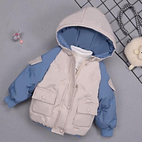 1-5Y Handsome Baby Boys Clothes Winter Infant Baby Padded Jacket Coat Cute Winter Thick Cotton Coat for Baby Boys
