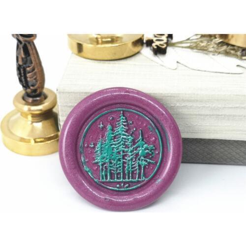 Forest Wax Seal Stamp, custom wax stamp set, stars wax seal stamp kit, wedding invitation seals, sealing wax kit