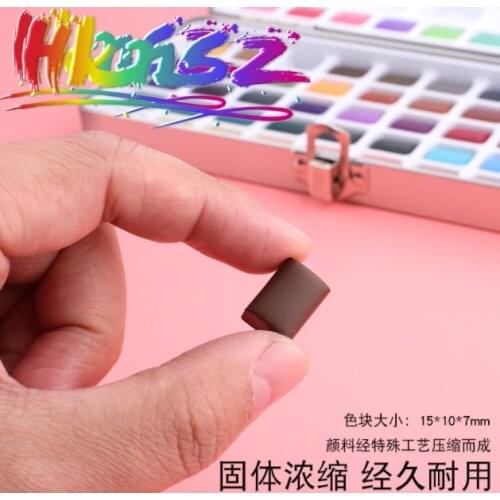 Metallic Watercolor Paint Set 50/72/90 Color Solid Watercolor Paint Set Portable Pearlescent Color