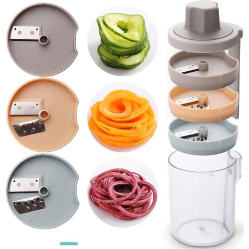 Multi-function Vegetable Spiralizer Finger Protection Potato Corrot Cucumber Spiral Shredder Slicer Kitchen Accessories and Tool