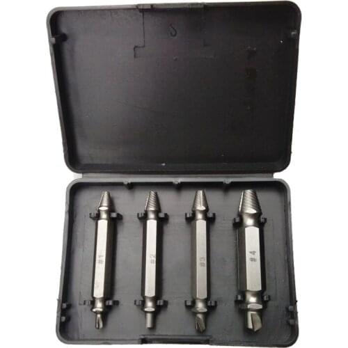 Hot 4pc Damaged Screw Extractor Out Remover Set Bolt Stud Tool Kit Box 3-12mm