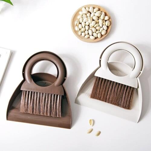 Desktop Cleaning Broom Dustpan Combo Mini Handy Dust Cleaning Sweeping Brush Dustpan For Table Desk Counertop Keyboard