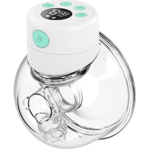 2021 New Smart Electric Wearable Breast Pump LED Display Portable Baby Nipple Silence