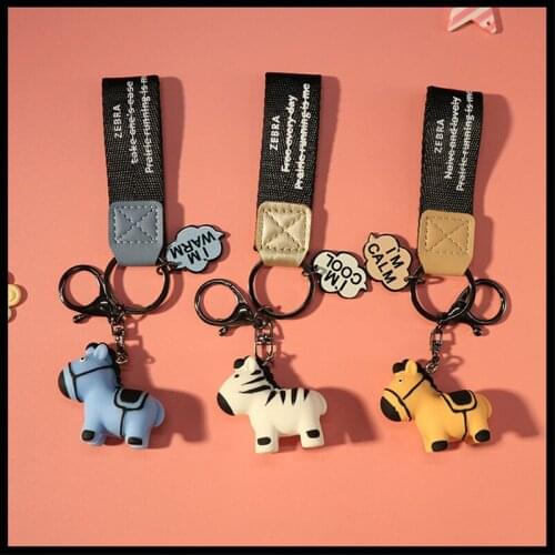 New Creative Cute Pony Keychain Thread Printing Wristband Bag Pendant Key Chain