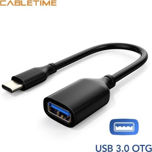 CABLETIME USB C to USB 3.0 OTG Adapter Male to Female Data Transfer Converter for PC Laptop Samsung Huawei N373