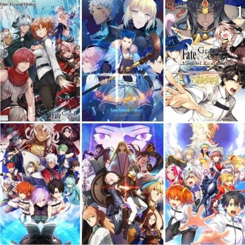Fate Grand Order Anime Posters Canvas Painting Retro Poster Wall Poster Wall Art Picture Photos for Childrens Room Home Decor