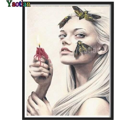 Full Square Round Diamond Painting Beauty and butterfly 5D DIY Diamond Embroidery Sale Mosaic Picture Of Rhinestone Decor Home