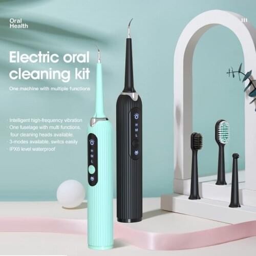 Full Upgrade Electric Oral Cleaning Kit Sonic Oral Teeth Tartar Remover Ultrasonic Dental Water Jet Dental Flosser Irrigator