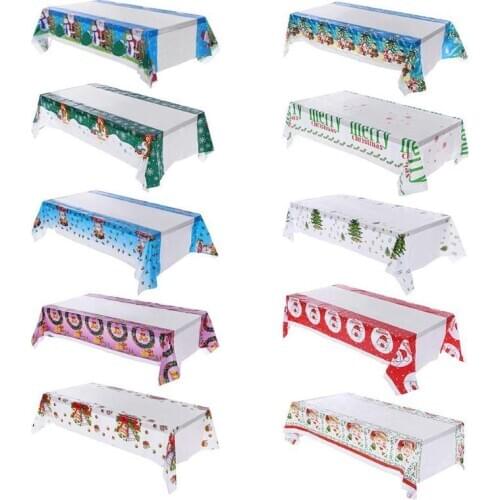 New Year Christmas Tablecloth for Table Decorations Rectangular Table Covers Christmas Decorations for Home Kitchen
