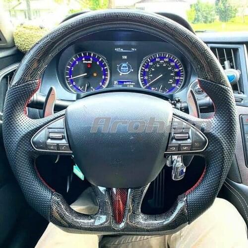 Honeycomb Carbon Fiber Steering Wheel Customized For Infiniti Q50 Q50L Q60 QX50 Q50D Q60S 2013 2014 2015 2016 2017 2018 2019