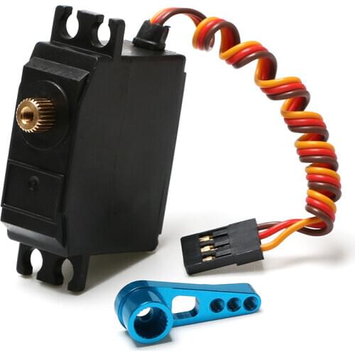 Three Wire Metal Gear Servo with Metal 25T Servo Arm for Wltoys 12428 12429 1/12 RC Car Upgrade Parts Accessories