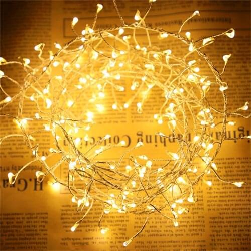 6M 200 LED Copper Wire LED String lights Connectable outdoor Holiday Branch Light Wedding Party Christmas Tree Fairy light